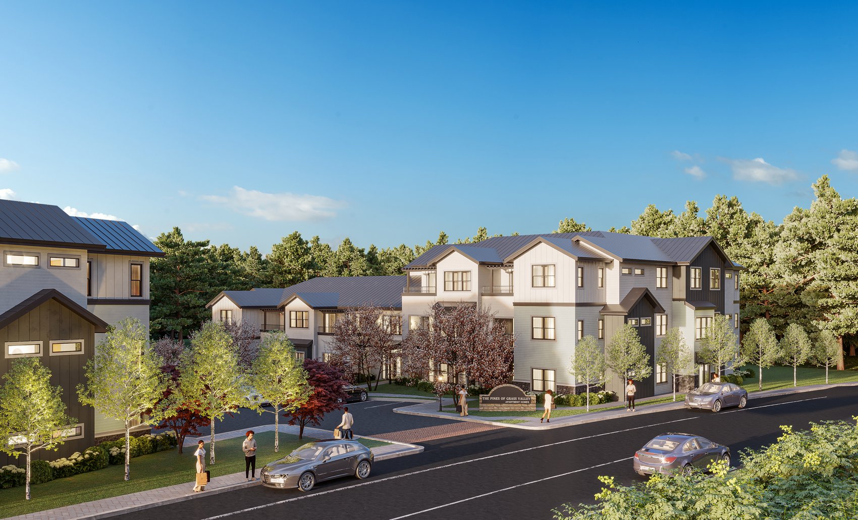 The Pines of Grass Valley apartment homes, architectural rendering